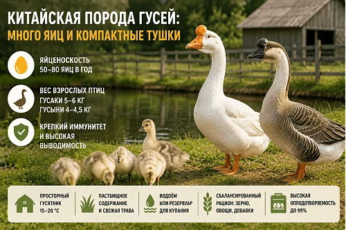 Китайская порода гусей: яйценоскость, содержание и кормление